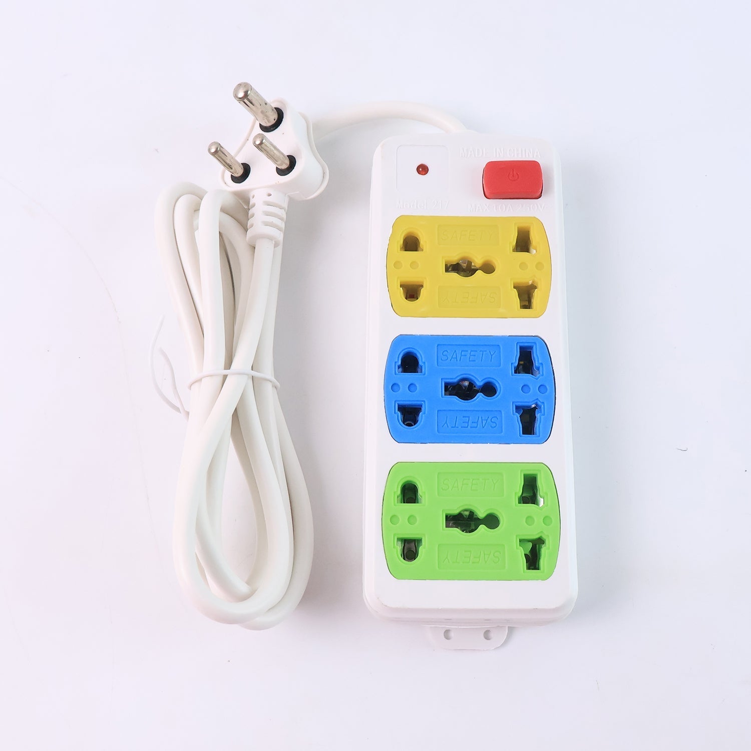 3-in-1 compact extension strip designed for travel and office use