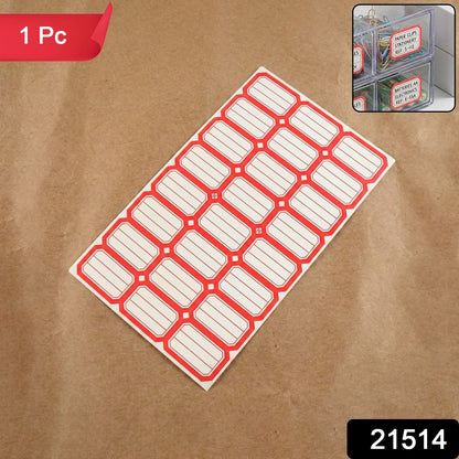 Jar labeled with self-adhesive rectangular label stickers for easy identification