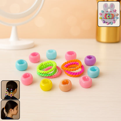 12-piece girls hair clip set with pastel hairbands and crown clips