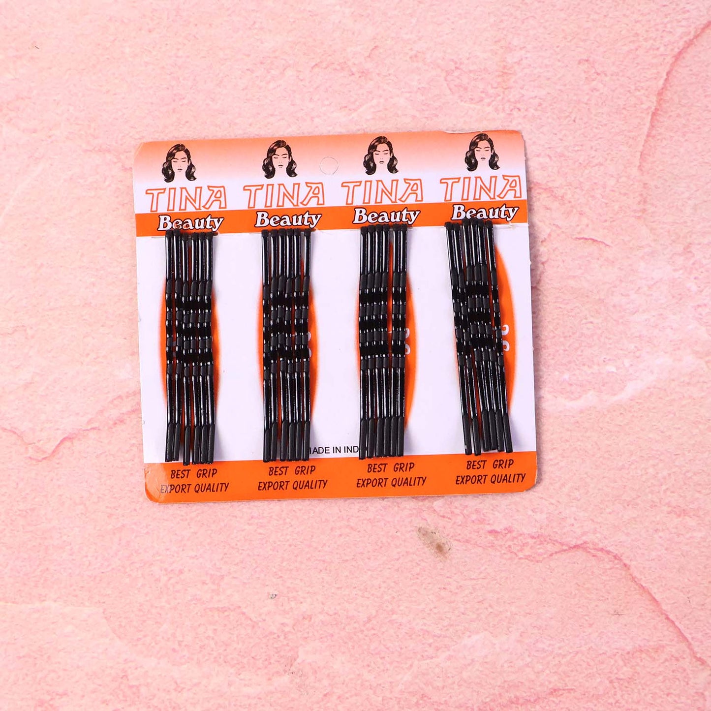Black matte finish big hair bobby pins designed for all hair colours