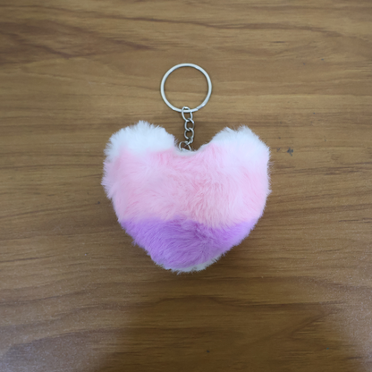Soft plush heart keychain product image