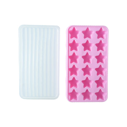 decorative star-shaped ice cube tray for drinks