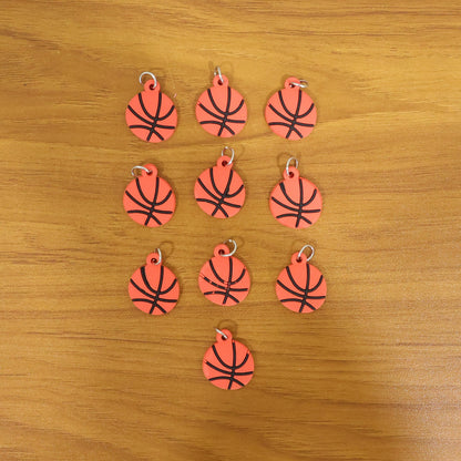 Basketball bag charm accessory for keys and bags
