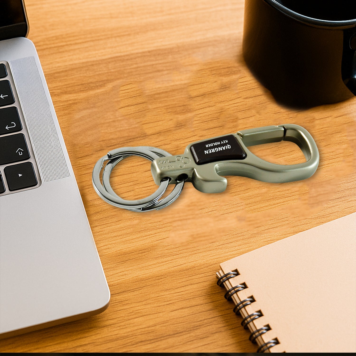 Durable carabiner clip hook keychain designed for quick attachment