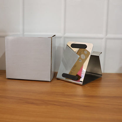 Mobile phone stand in use holding smartphone at a comfortable angle