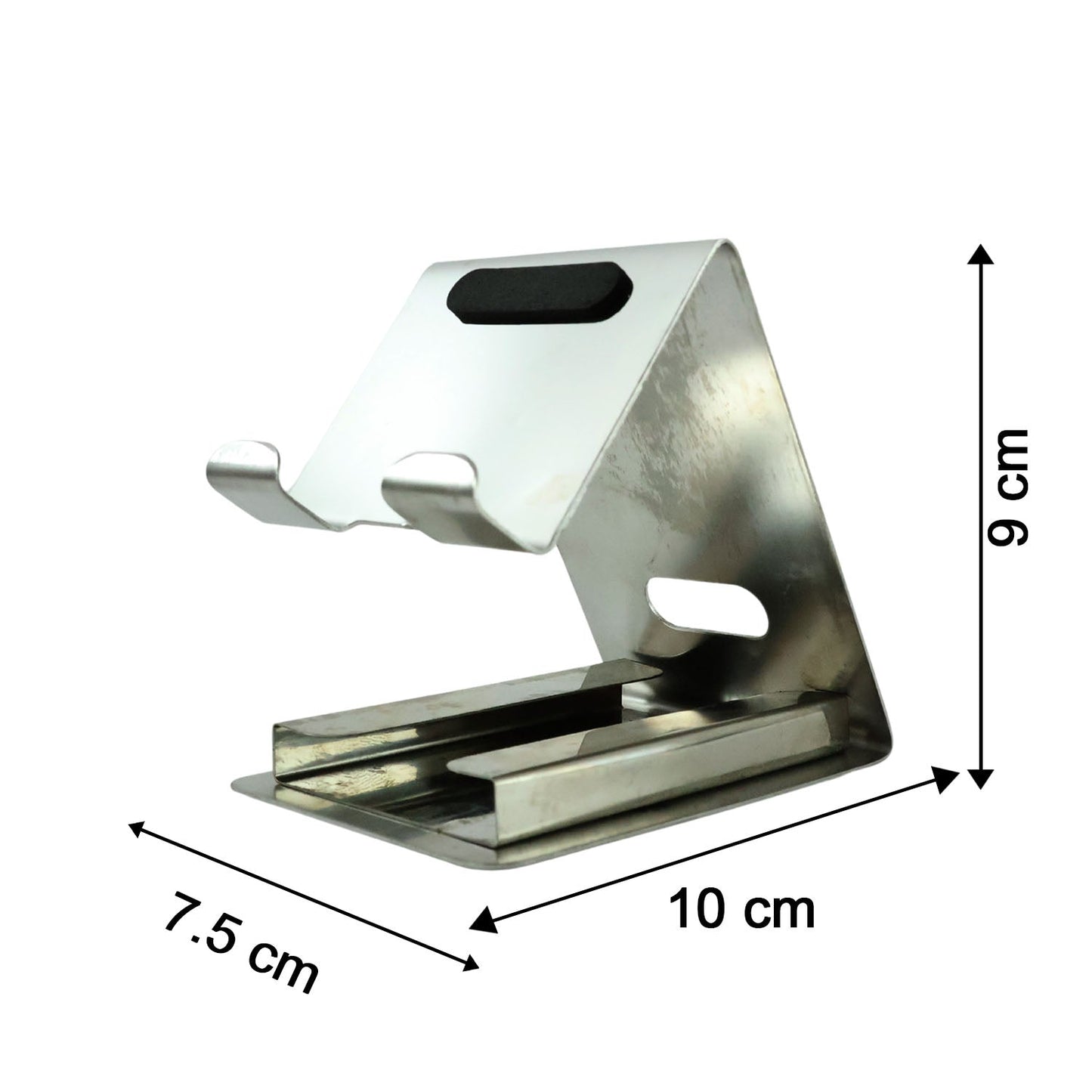Size comparison of mobile phone stands showcasing big desktop holder