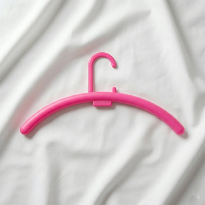 Plastic hanger rack for closet and laundry storage
