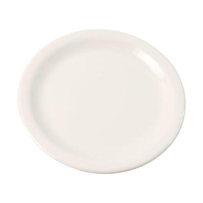 Stackable white plastic round plate 23 cm for kitchen use