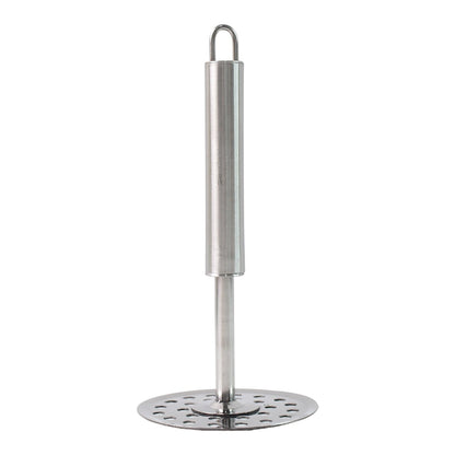 Ergonomic stainless steel potato masher for effortless mashing