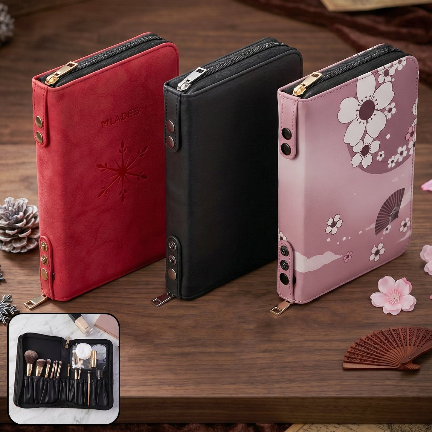 Elegant and functional makeup storage pouch for daily and travel use