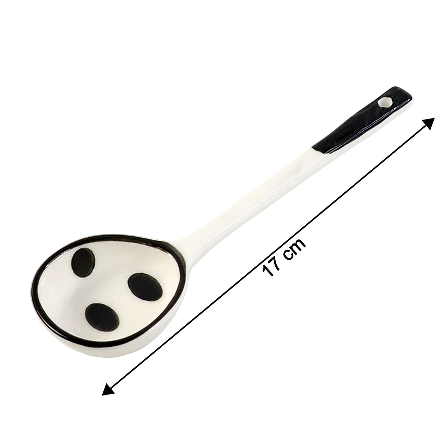 Durable and heat-resistant polycarbonate 17cm soup ladle for kitchen use