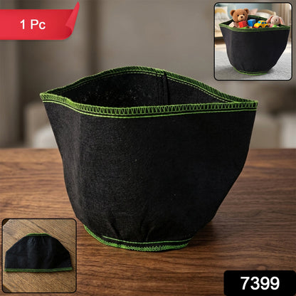Collapsible storage bin in use for organizing toys or clothes