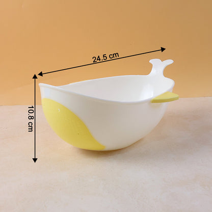 Efficient vegetable and fruit washing bowl with integrated draining system